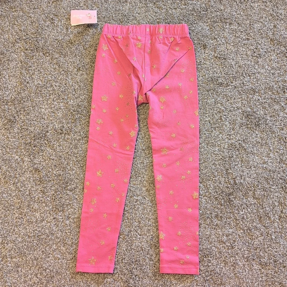 Gymboree 6 Yrs Pink Star Glitter Leggings - Picture 4 of 4